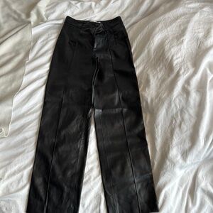 Women’s Black Leather Pants